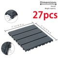 27 Pack Interlocking Plastic Deck Tiles 12