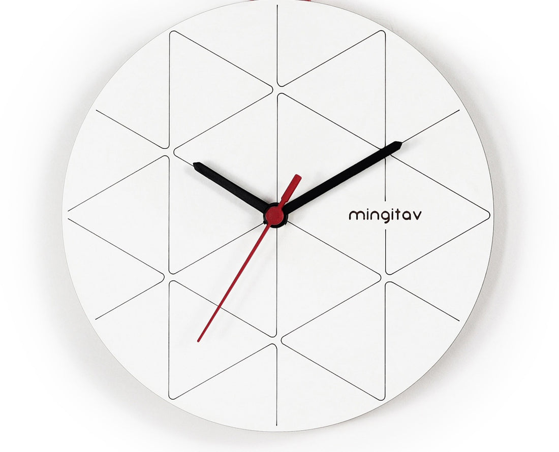 Minuet Wall Clock Red Red Contemporary Plastic