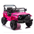 12V Kids Ride On Electric Truck Car W Parents Control,2Wd,Four Wheel Suspension,Early Education Function,Adjustable Volume,Usb,Mp3,Bluetooth,Microphone Jack,Power Display,Led Lights For Kids Aged 3. Pink Polypropylene