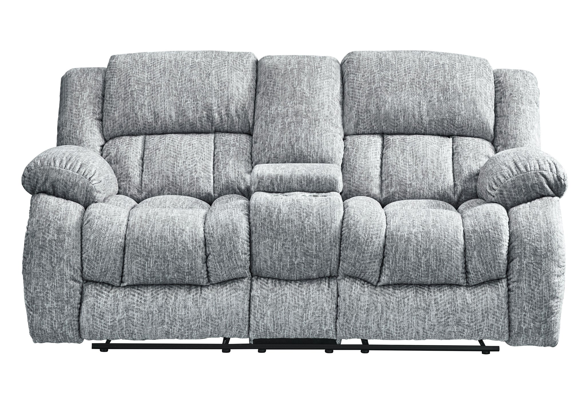 Stonic Grey Console Reclining Seat Gray Fabric