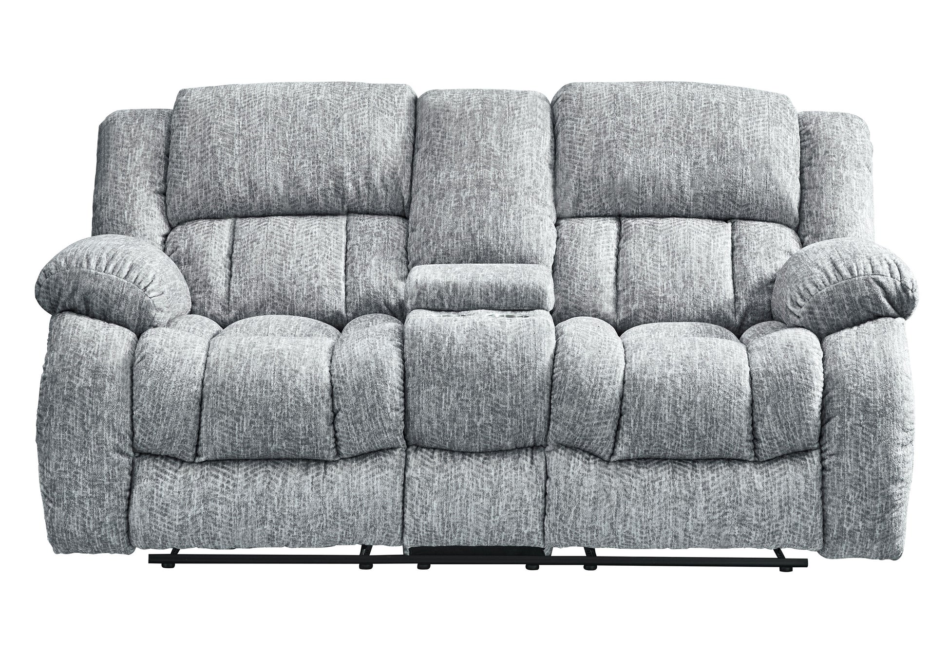 Stonic Grey Console Reclining Seat Gray Fabric