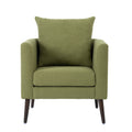 Barrel Chair, Modern Accent Chair, Fabric Armchair Club Chair,Upholstered Arm Chair With Solid Wood Legs,Waist Pillow,Padded Single Chair For Living Room Bedroom Study Waiting Room,Olive Green Olive Green Light Brown Primary Living Space Modern