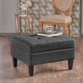 Ottoman Dark Gray Fabric