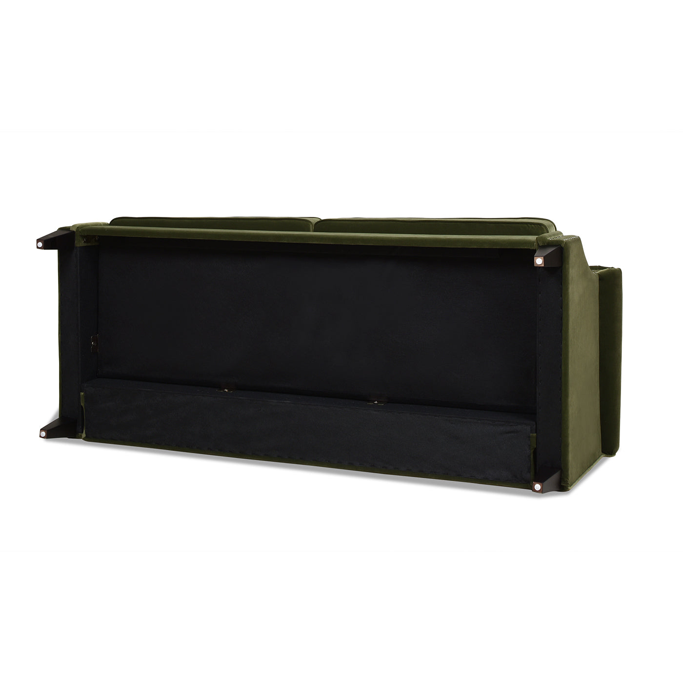 Elaine 77" Camel Back Small Space Sofa, Olive Green Performance Velvet Olive Green Foam Velvet 3 Seat