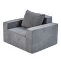 Sofa In A Box Foam Sofa Couch With Pillow, Bean Bag Chairs For Adults Stuffed High Density Foam, Large Bean Bag Sofa For Living Room Bedroom Gaming Room Plain Grey Primary Living Space Medium Soft Medium Duty American Design,European Square Arms Foam