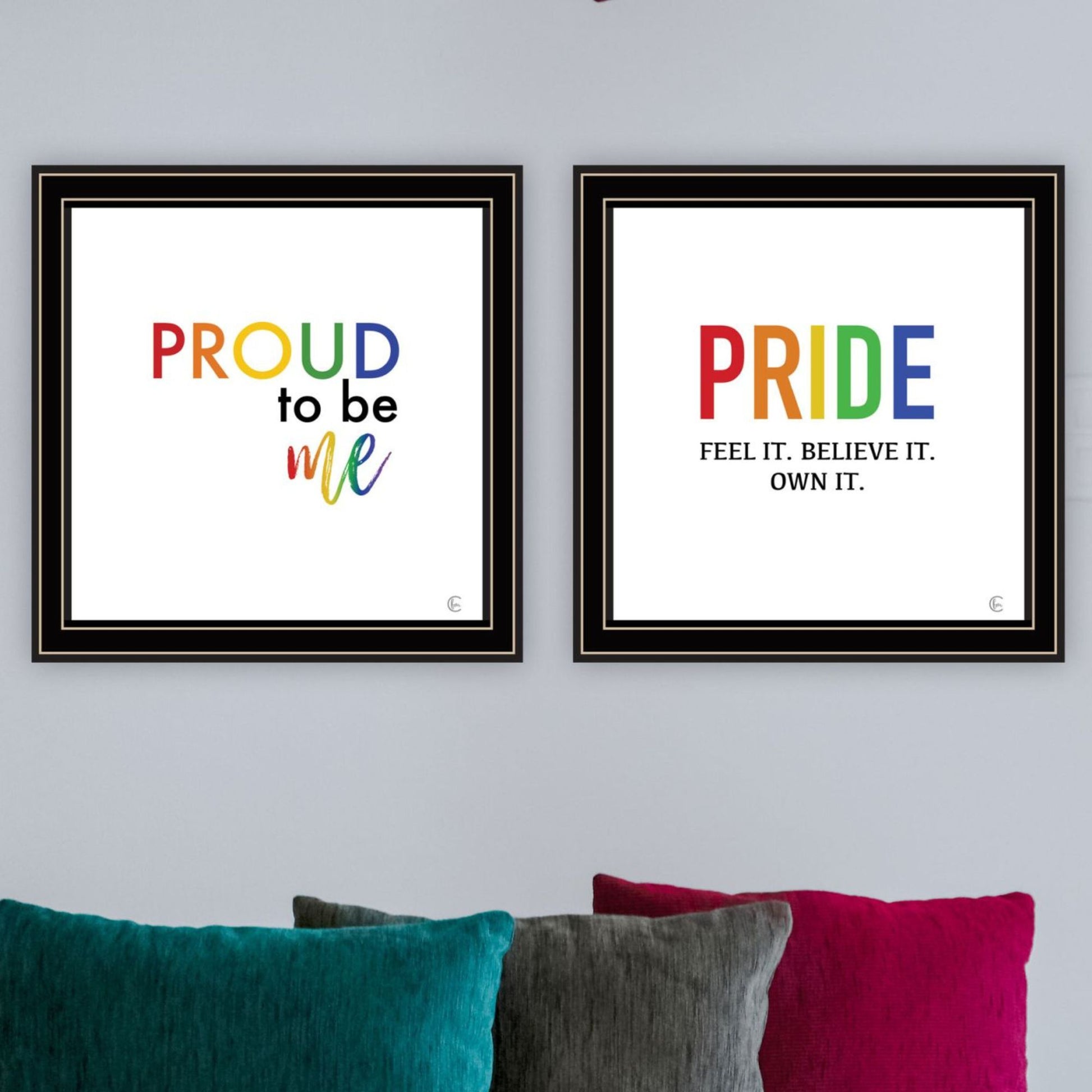 "Pride & Proud Of Yourself And Others " Framed Wall Art For Living Room, Wall Art Print For Home Decor, Bedroom Wall Art By Fearfully Made Creations Multicolor Wood Paper