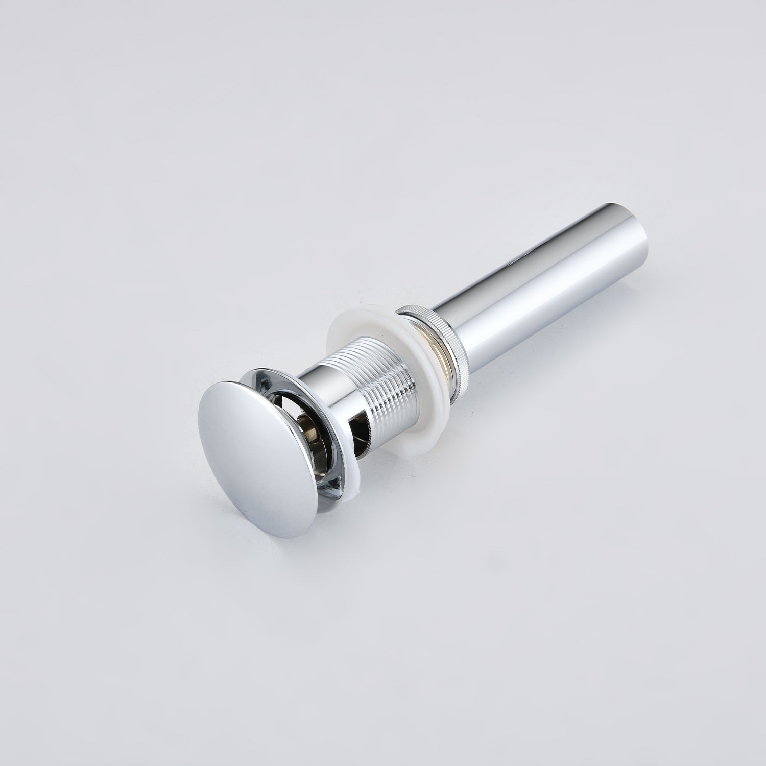 Bathroom Sink Drain With Overflow, Vessel Sink Lavatory Vanity Pop Up Drain Stopper, 304 Stainless Steel Chrome Stainless Steel
