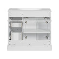 36'' Bathroom Vanity With Resin Sink Combo, Solid Wood Frame Bathroom Storage Cabinet, Freestanding Vanity Set With 3 Drawers& Adjustable Shelf White Bathroom Modern Solid Wood Mdf Resin