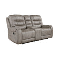 Grayish Brown Modern Reclining Sofa Set 3Pc Sofa Loveseat Chair Plush Seating, Polished Microfiber Upholstery Solid Wood Frame Living Room Furniture Brown Gray Microfiber Wood Primary Living Space Modern Plywood,Solid Wood 6 Seat