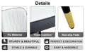 Table And Chair Set.The Table Has A Glass Top With Imitation Marble Pattern Stickers And Stainless Steel Golden Legs. Paried With Chairs With Pu Artificial Leather Backrest Cushions And Black Legs. Black Gold Seats 8 Glass Metal
