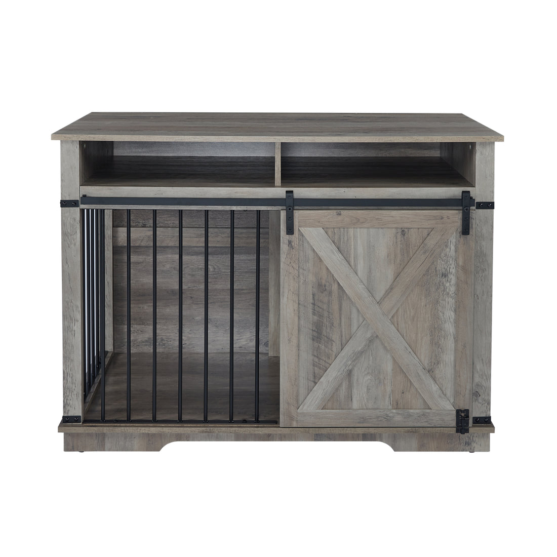 Wf005 Gw,The Dog Cage Has A Large Space Gray Linen