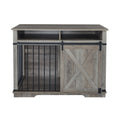 Wf005 Gw,The Dog Cage Has A Large Space Gray Linen
