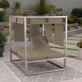 Heminger Daybed Khaki Metal Waterproof Fabric