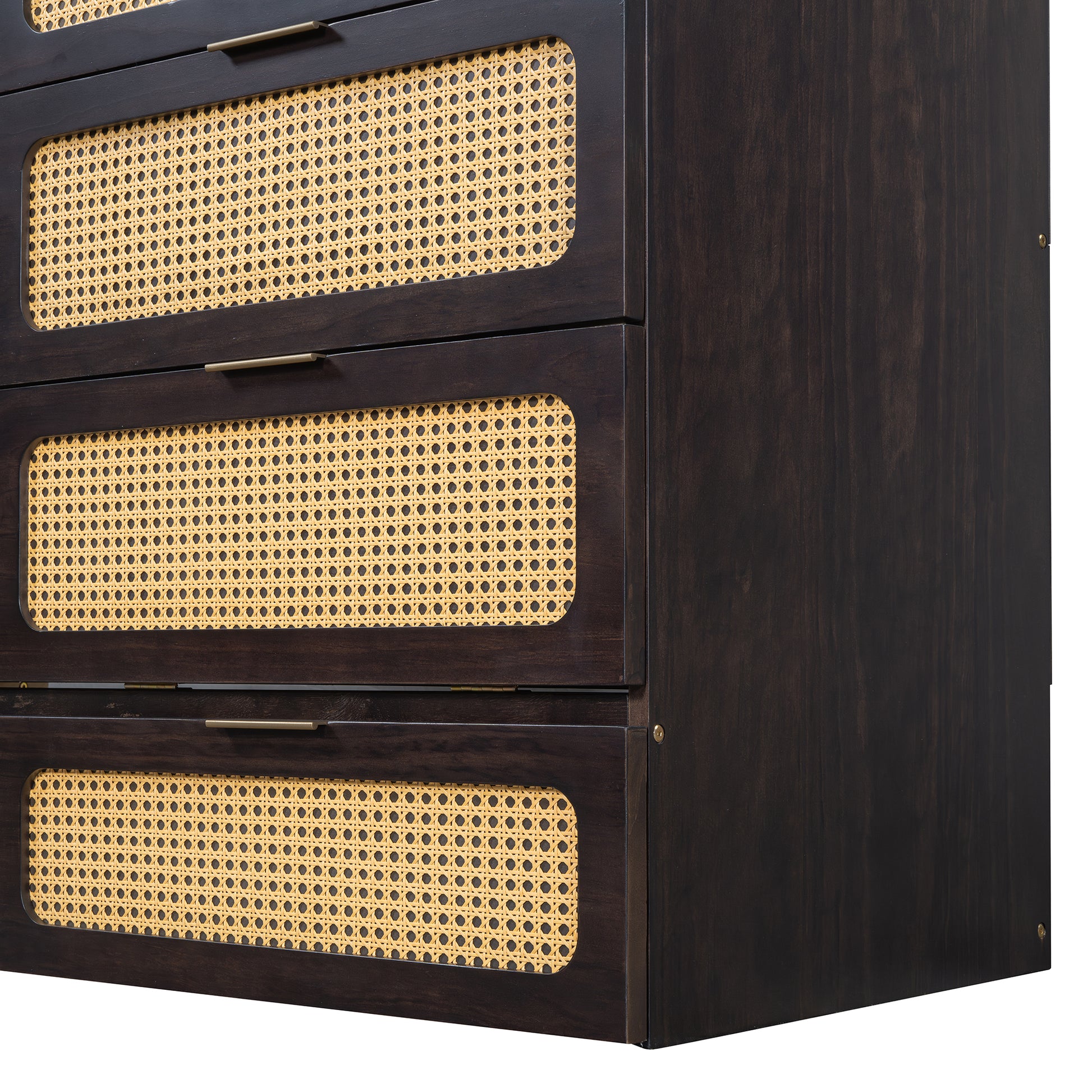 Full Size Murphy Bed With Large Drawers,Espresso Full Espresso Plywood