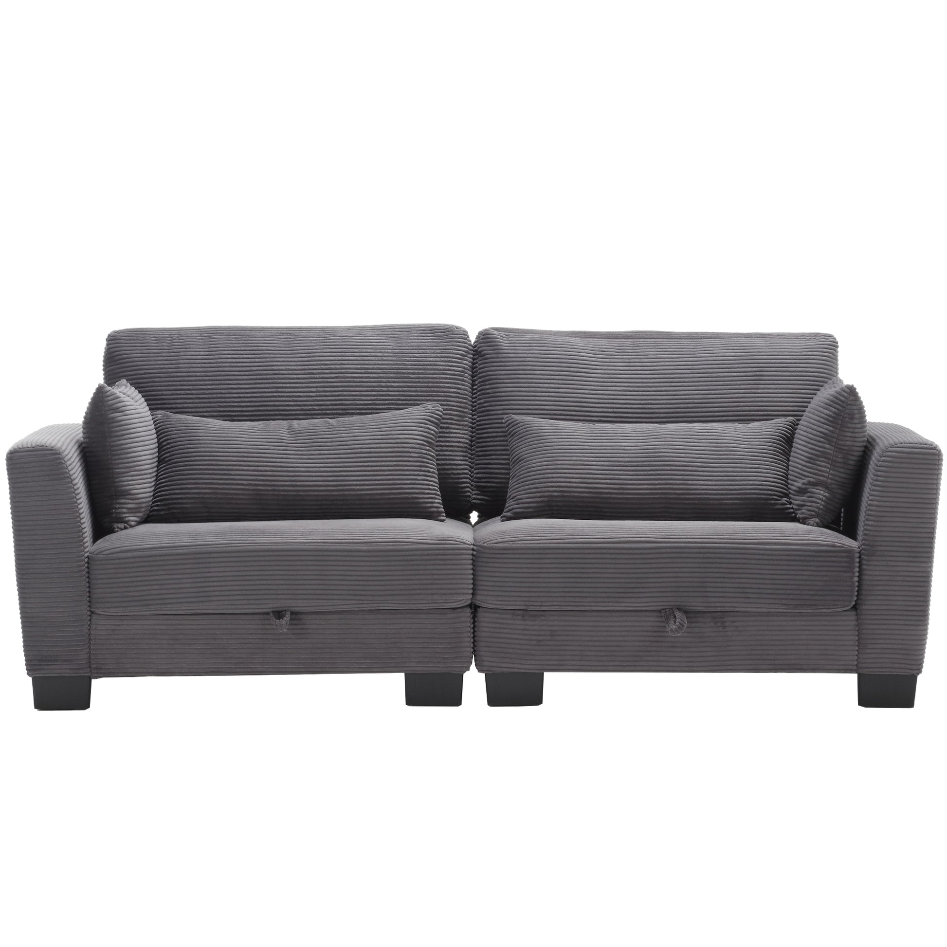 United Modular Sectional Sofa L Shaped Modular Couch With Reversible Chaise Modular Sofa Sectional Couch With Storage Seats Carbon Black Velvet 2 Seat