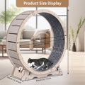 Cat Exercise Wheel For Indoor Cats, Cat Running Wheel With Carpeted Runway, 41