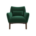 Brayden Mid Century Moder Armchair Green Velvet