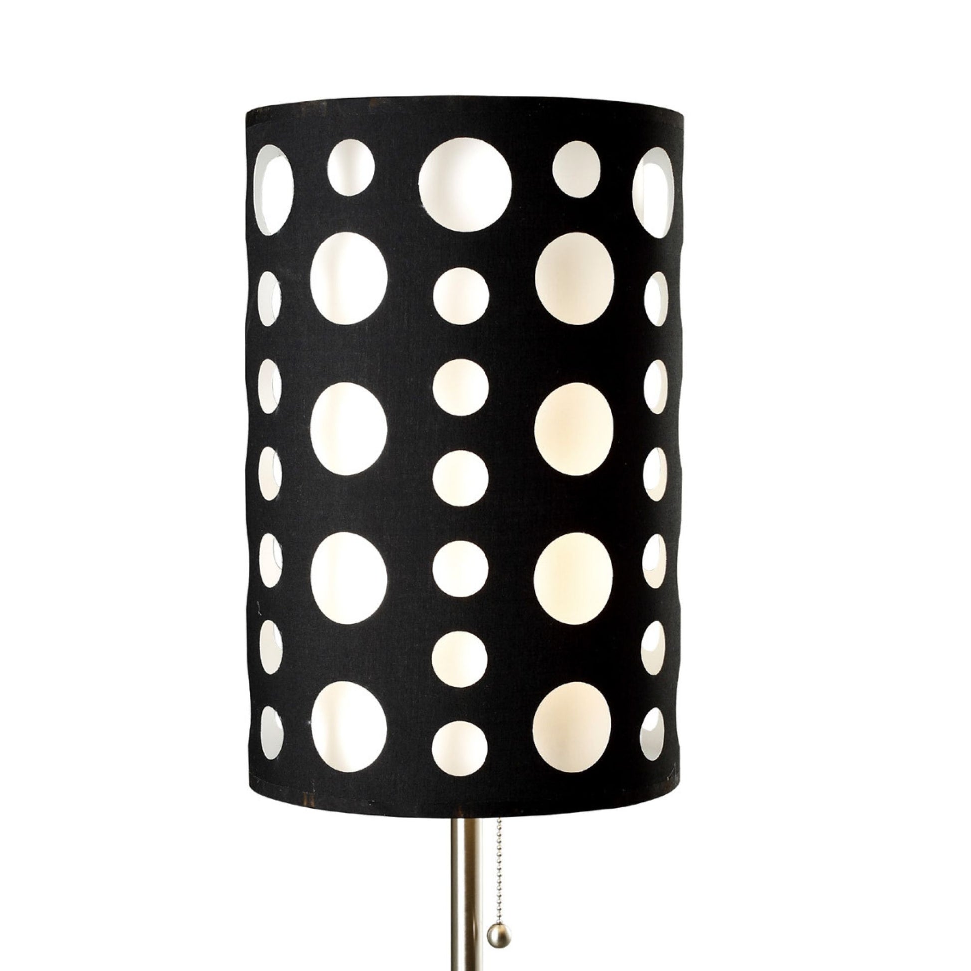 33" Tall Metal Table Lamp, Retro Design With Black And White Shade Multicolor Metal