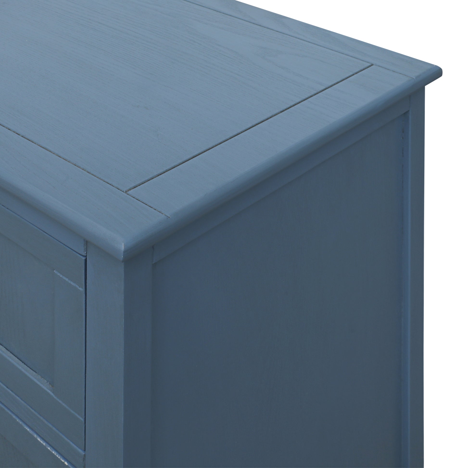 3 Drawer Cabinet, American Furniture,Suitable For Bedroom, Living Room, Study Blue Mdf