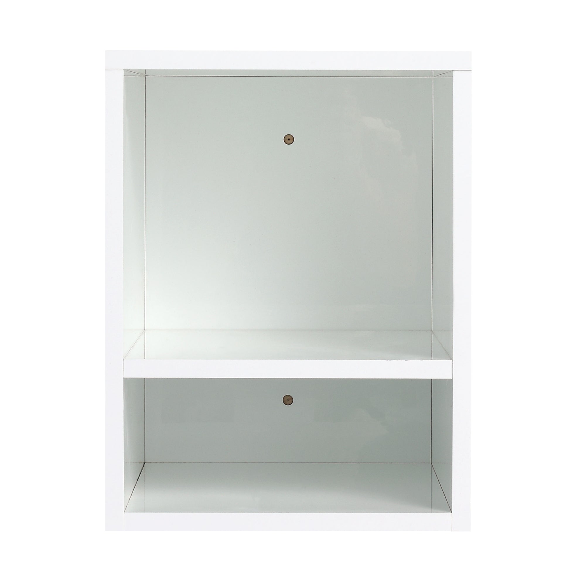 12 Inch Small Wall Mounted Storage Shelves, Suitable For Small Bathroom, Glossy White Glossy White 1 Primary Living Space Wall Mounted Modern Plywood