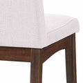 Dining Chair Set Of 2 Light Beige Fabric