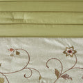 Embroidered 7 Piece Comforter Set Green King King Green Polyester