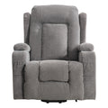 Power Lift Recliner Chair Recliners For Elderly With Heat And Massage Recliner Chair For Living Room With Infinite Position And Side Pocket,Usb Charge Port Grey Grey Power Push Button Soft Heavy Duty Cotton Wood Metal