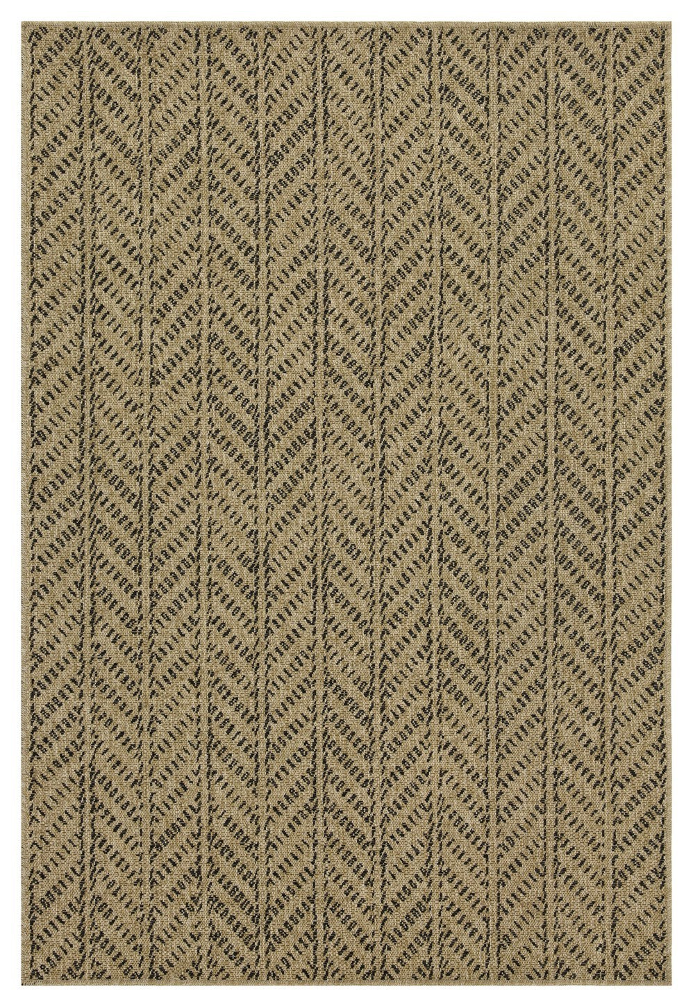 Earth Gc Ntl1012 Jute Black 2 Ft. 7 In. X 7 Ft. 3 In. Indoor Outdoor Area Rug Natural Black Polyester Polypropylene