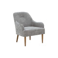 Chenille Armchair, Modern Style Accent Chair With Wood Legs, Comfy Design For Living Room, Bedroom, Office, Gray Gray Foam Wood Fabric
