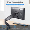 The Monitor Arm Is Adjustable For Desktop Mount And Fits 15 27 Inch Monitors With Weight Capacities Up To 15.4 Pounds, Black Black Iron