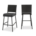 Outdoors Dark Brown Wicker Barstools Set Of 2 Dark Brown Garden & Outdoor Pe Rattan Iron