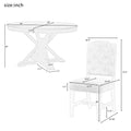 Functional Furniture Retro Style Dining Table Set With Extendable Table And 4 Upholstered Chairs For Dining Room And Living Room Oak Natural Wood Off White Oak Natural Wood Off White Solid Wood