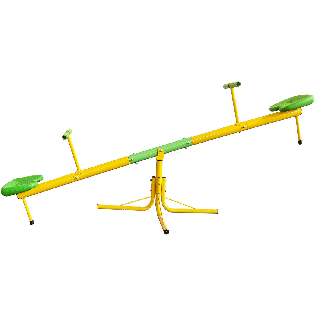 Garden Kids Playground Seesaw Steel Outdoor Seesaw 360 Degree Rotation Seesaw Playground Equipment Antique Yellow 200 Lbs & Over 5 To 8 Years Metal Indoor & Outdoor Use