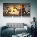 3 Panels Halloween Personalized Canvas Wall Art Prints With Custom Text Message For Halloween Holidays Wall Art Customized Gifts For Halloween Wall Decor 2030Inch Thickness 1.5Inch Multicolor Halloween Modern Canvas