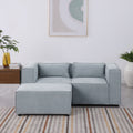 Modular Sofa Grayish Blue Chenille Fabric, Simple And Grand, The Seat And Back Is Very Soft. This Is Also A Knock Down Sofa Grayish Blue Chenille 3 Seat