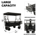 480Lbs Collapsible Wagon With Canopy,Wagon Stroller With 7