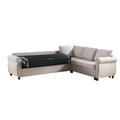 Arrived Sleeper Sofa, 2 In 1 Pull Out Couch Bed,6 Seater Sofa Bed, L Shaped Sleeper Sectional Sofa Couch,Riveted Sofa,104'' Large Combined Sofa Bed In Living Room, Beige Beige Polyester Wood Primary Living Space Medium Soft Cushion Back Modern Polyester
