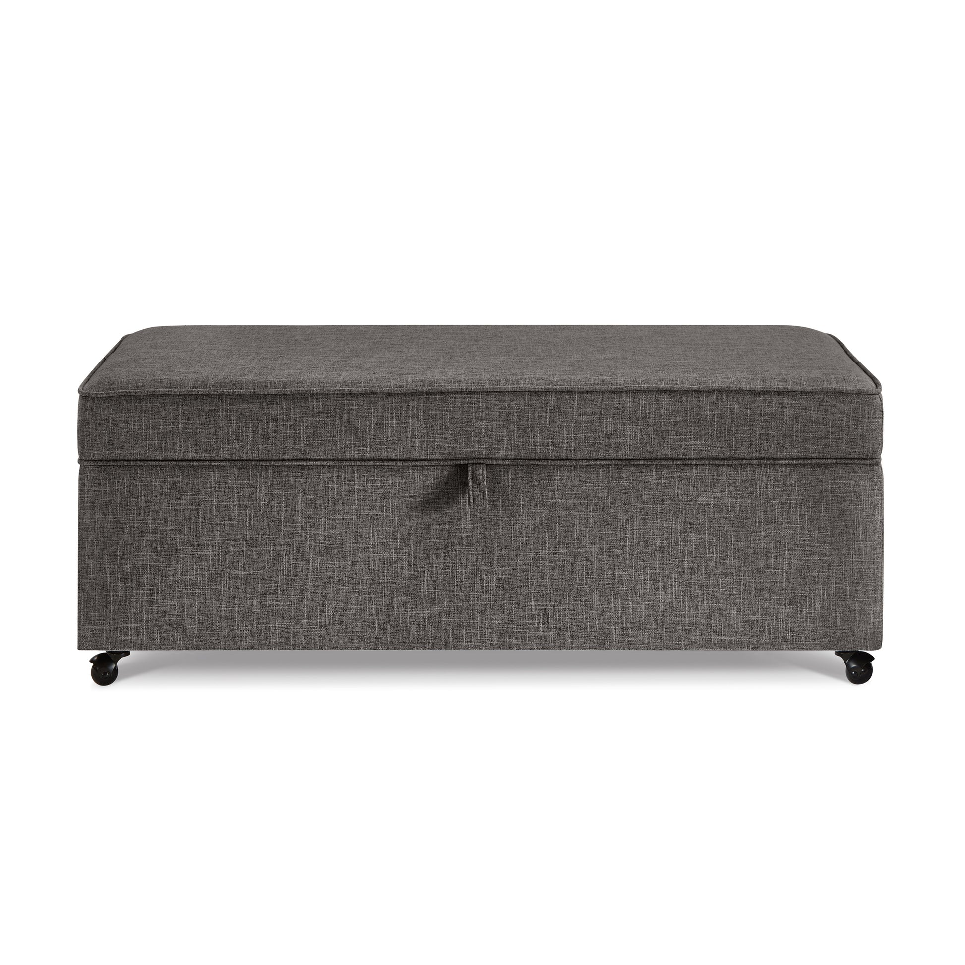 Modern Large Comfort Sofa Ottoman With Storage, Modular Sectional Storage Ottoman With Wheels For Living Room,Lounge Ottoman, Couch Storage Ottoman ,Large Storage Ottoman Bench Charcoal Grey Charcoal Grey Primary Living Space American