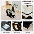 Table And Chair Set, Large Modern Minimalist Rectangular Glass Dining Table Suitable For 6 8 People, Equipped With 0.39 