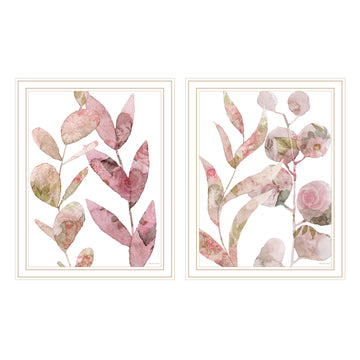 2 Piece Vignette Meadow Flora Botanicals I & Ii Framed Wall Art For Living Room, Abstract Wall Art Print For Home Decor, Bedroom Wall Art By Bluebird Multicolor Wood Paper