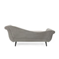 Chaise Lounge Taupe Velvet 2 Seat