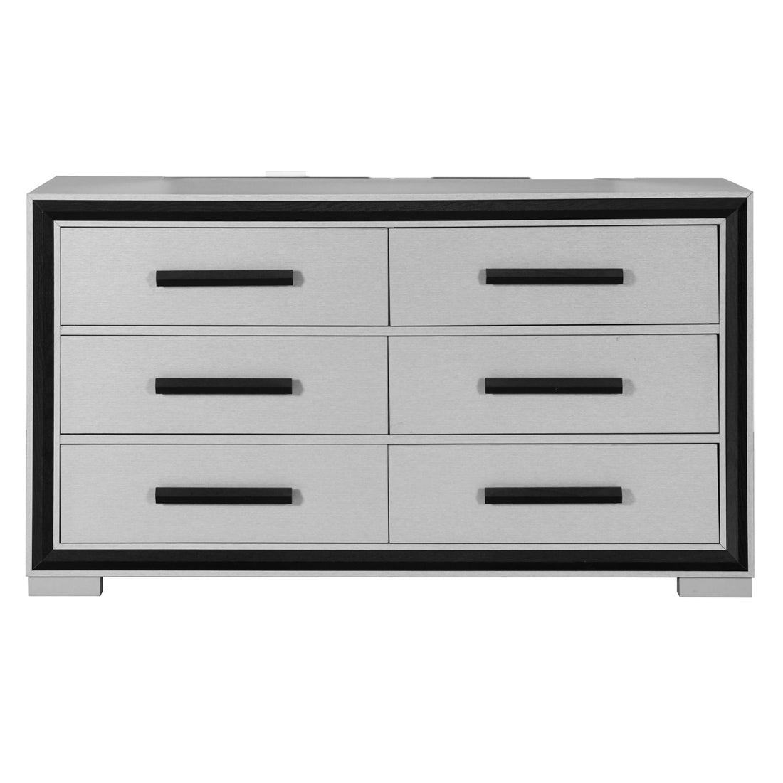 Adelaide Grey Black Dresser Black Solid Wood Mdf