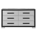 Adelaide Grey Black Dresser Black Solid Wood Mdf