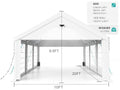 Sannwsg Party Tent 10X20Ft Heavy Duty Canopy Tent With Removable Sidewals,Outdoor Waiterpro Patio Camping Gazebo Sheter,Perect For Wedding Holday Bithday Bba Backyard Evening Tent White Garden & Outdoor Metal