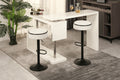 Round Storage Bar Stool Set Of 2, Off White Linen Height Adjustable Barstool, 360 Counter Height Swivel Stool, Armless Bar Chair With Metal Frame For Kitchen Counter Dining Living Room Off White Set Of 2 Foam Linen