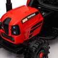 Ride On Tractor With Trailer,24V 400W Powered Electric Tractor Toy W Remote Control,Electric Car For Kids,Three Speed Adjustable,Power Display, Usb,Mp3 ,Bluetooth,Led Light,Two Point Safety Belt. Red 50 99 Lbs Polypropylene