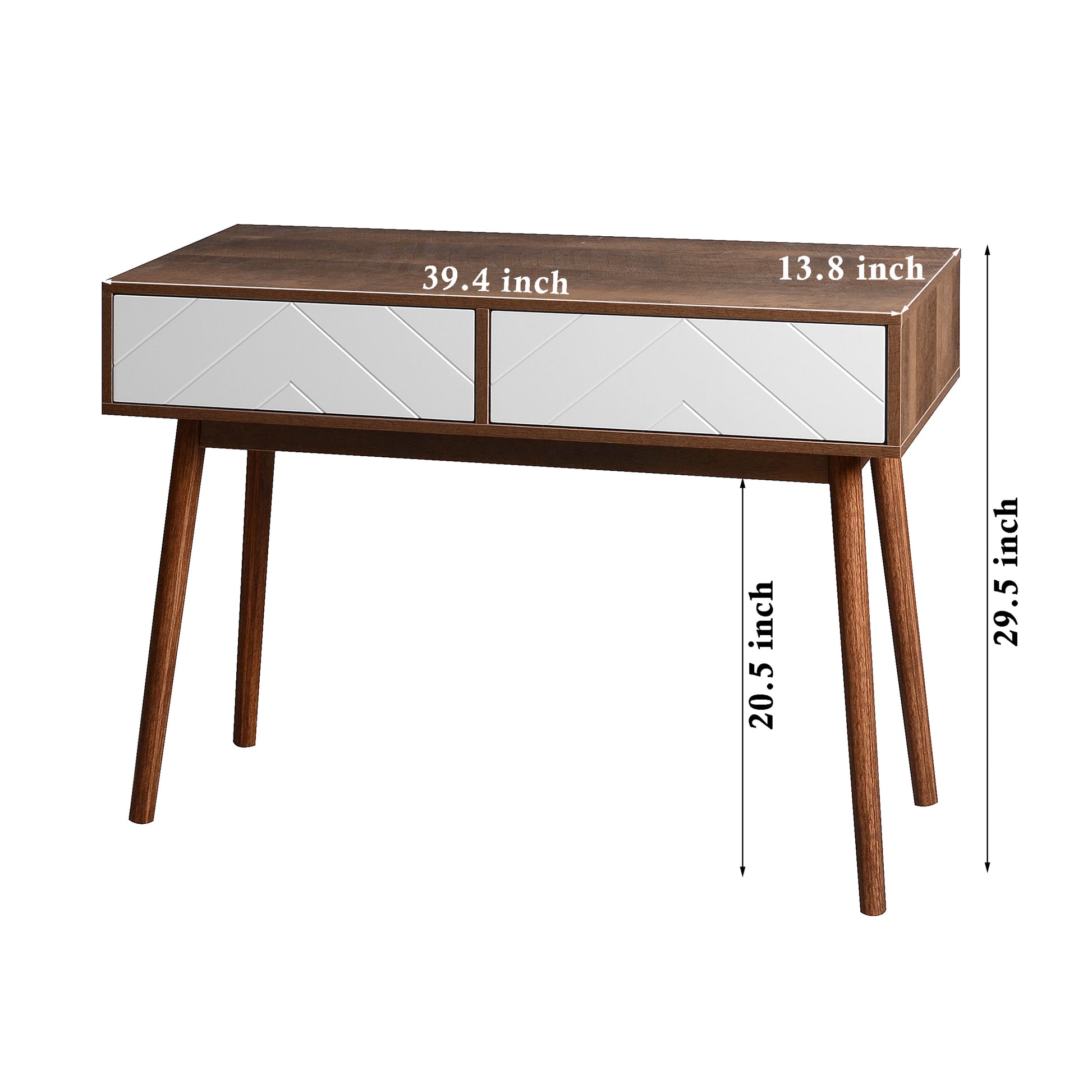 Entryway Table With 2 Carved Panel Drawers, Console Table With Storage Space And Wood Legs,Sofa Table Behind Couch For Hallway, Living Room, Natural Color Natural Particle Board Mdf