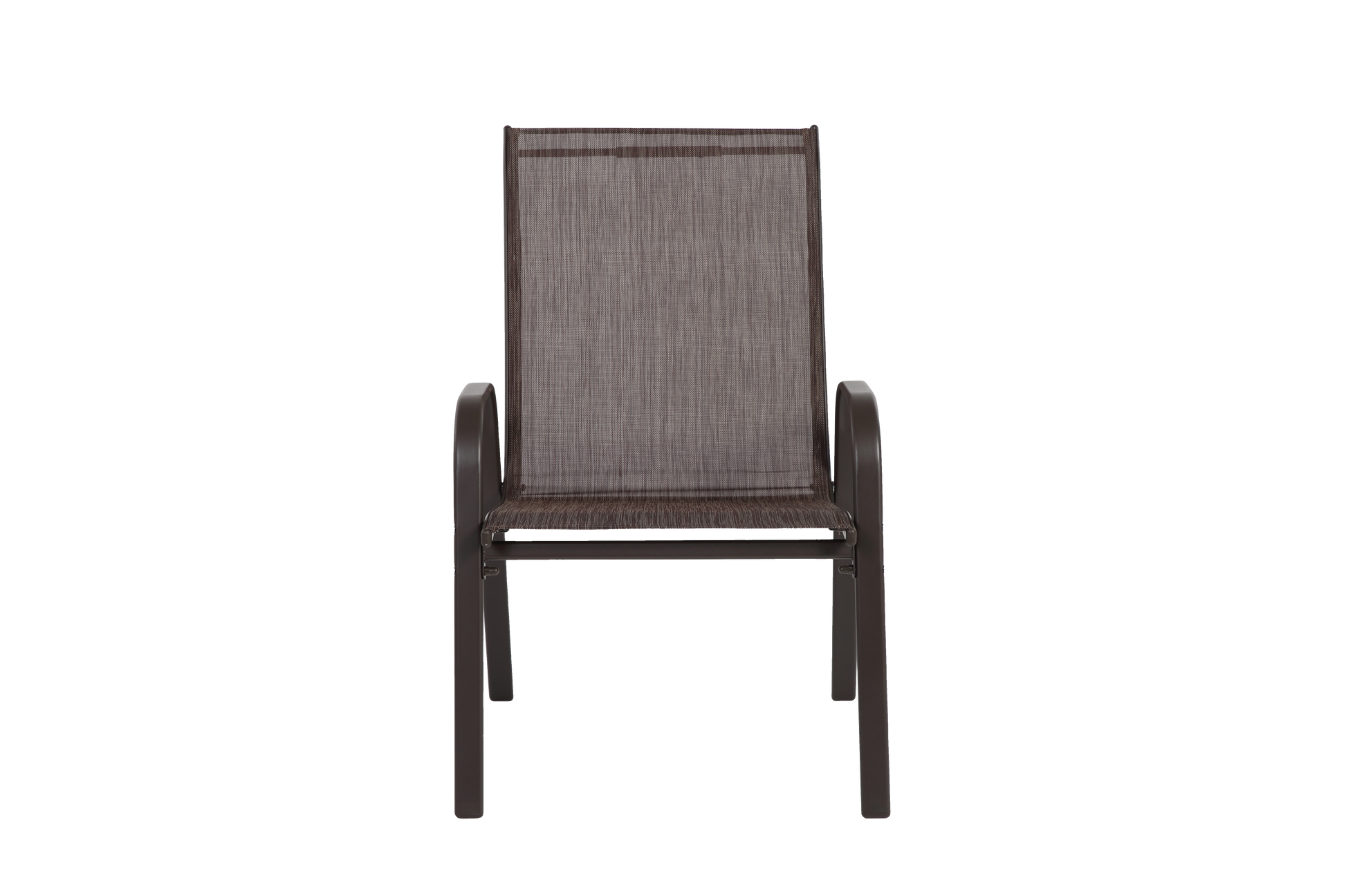 4 Piece Patio Chairs, Outdoor Camping Chairs Withtextilene Fabric, Set Of 2 Garden Chairs With Armrest High Backrest For Garden Patio Pool Beach Yard Space Saving Brown Brown Steel