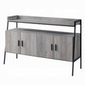 Grey Oak And Black 4 Door Tv Stand Grey Black Primary Living Space 50 Inches 50 59 Inches Paper Composite