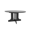 Dining Table For Farmhouse Kitchen 59X43 Inch Expandable Oval Table Top With Removable Leaf Trestle X Shaped Base Black Black Seats 6 Dining Room Floor Mount Round Kitchen & Dining Tables Laminated